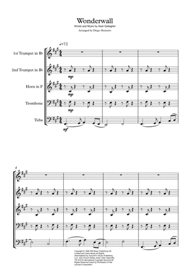 Wonderwall (arr. Diego Monteiro)