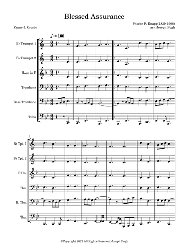 Blessed Assurance (arr. Joseph Pugh)