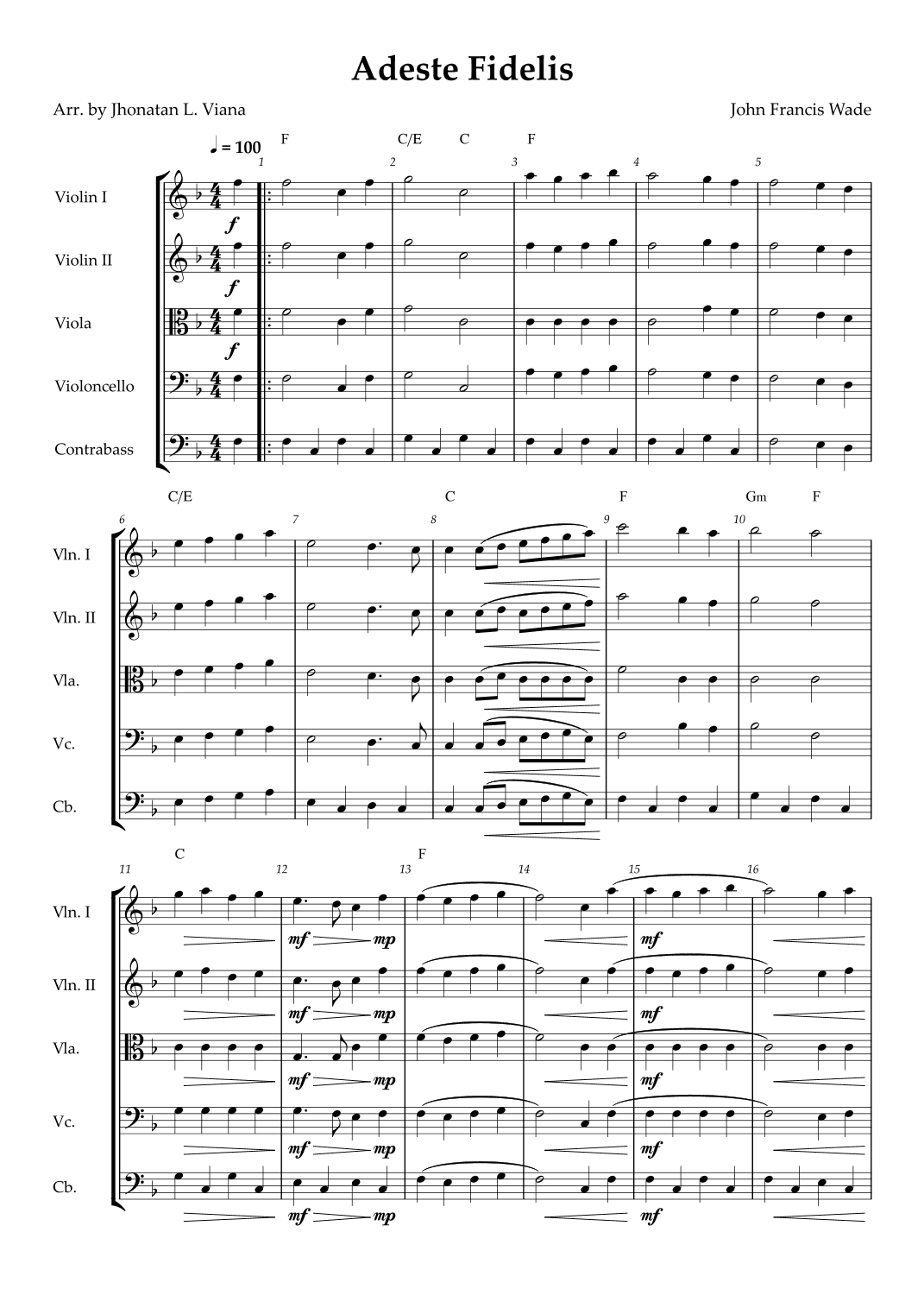 Adeste Fidelis (arr. Jhonatan Lucio Viana)