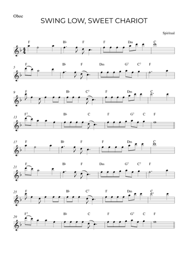 SWING LOW, SWEET CHARIOT (arr. Alex Nunes Rodrigues)