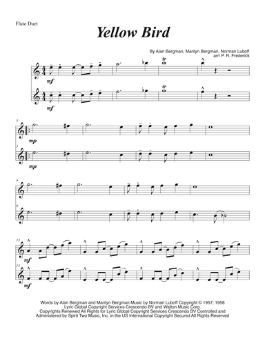 Yellow Bird (arr. P. R. Frederick)