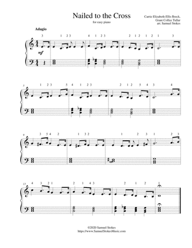 Nailed to the Cross - for easy piano (arr. Samuel Stokes)