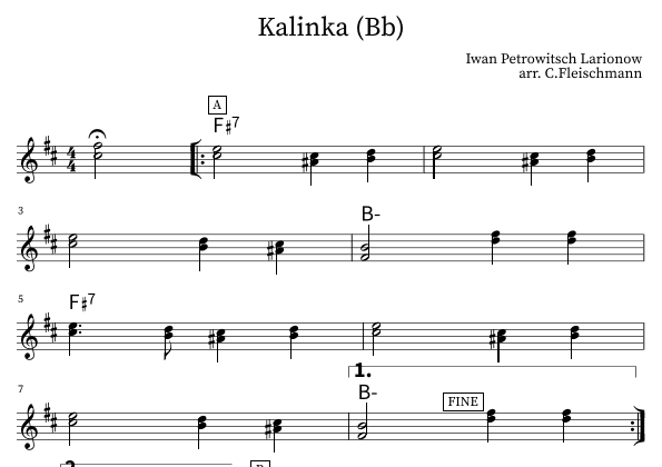 Kalinka (arr. Christoph Fleischmann)