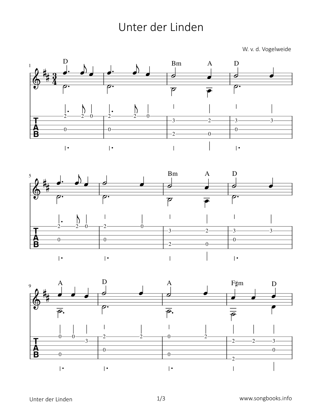 Unter der Linden (arr. Bettina Schipp)