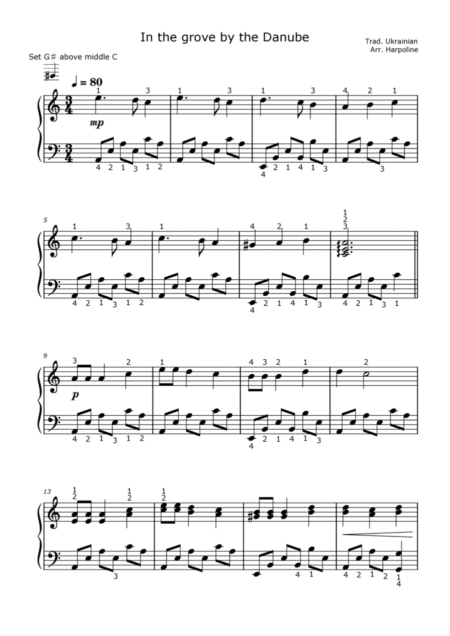 In the grove by the Danube (arr. Harpoline)