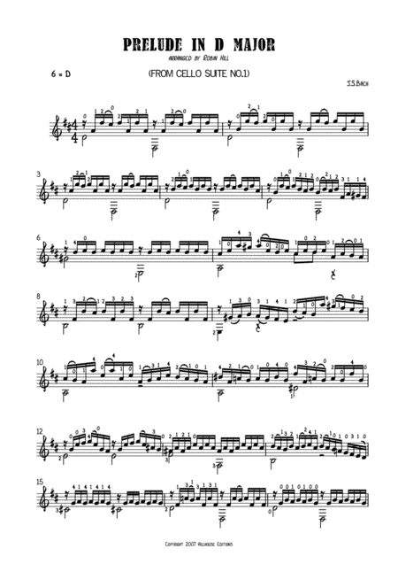 Prelude (from Cello Suite No.1 (arr. Robin Hill)