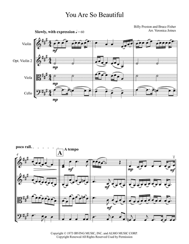 You Are So Beautiful (arr. Veronica Joines)