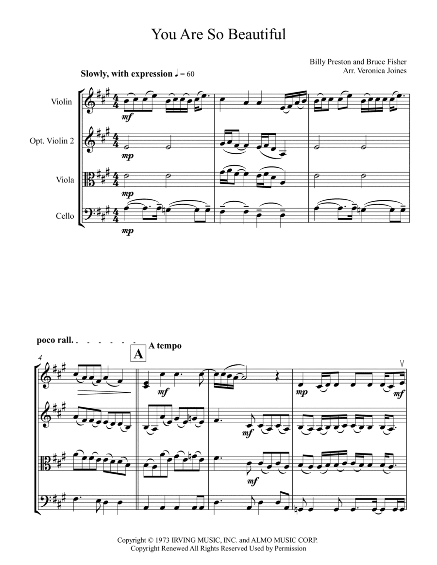 You Are So Beautiful (arr. Veronica Joines)