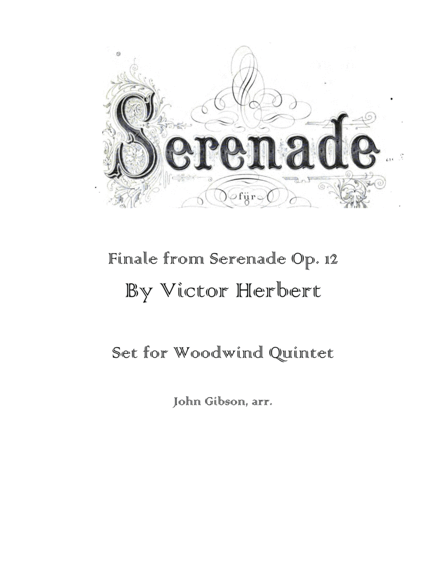 Finale from Serenade set for Woodwind Quintet (arr. John Gibson)