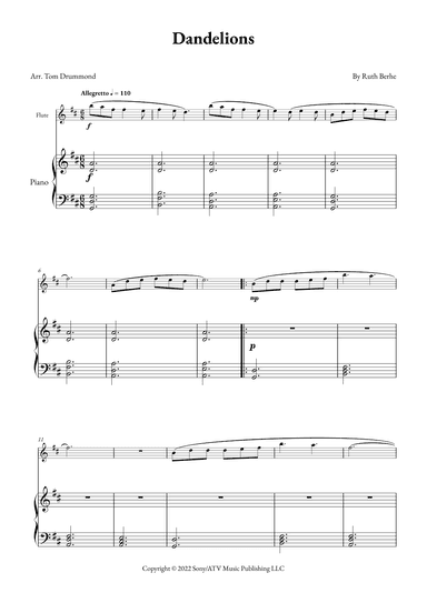 Dandelions (arr. Tom Drummond)