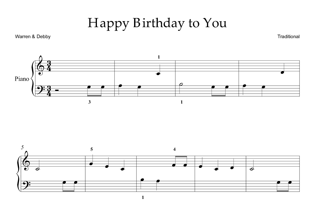 Happy Birthday To You (arr. Warren & Debby)