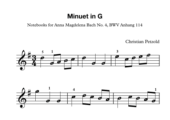 Minuet in G major (arr. Suzan Beyazit)