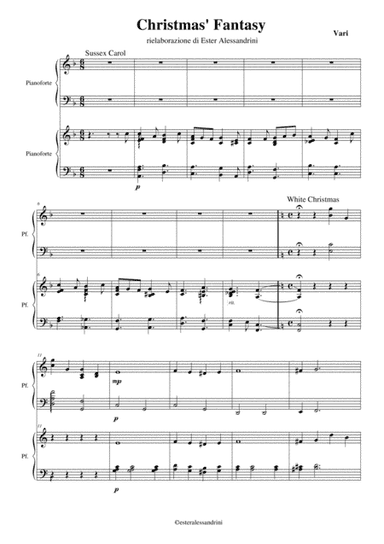 Christmas Fantasy.  2 piano (arr. Ester Alessandrini)