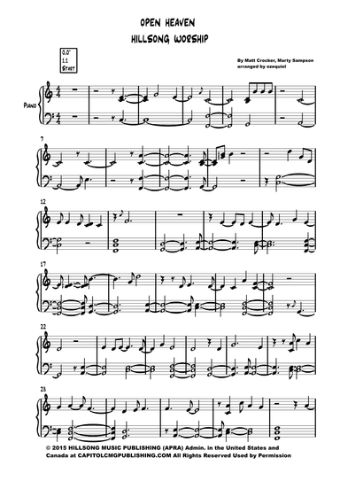 Open Heaven (river Wild) (arr. ezequiel zeferino edição)