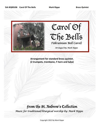 Carol Of The Bells (Ukrainian Bell Carol) StA BQ00106 (arr. Mark Rippe)