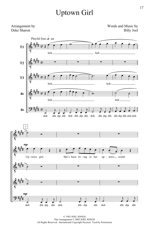 Uptown Girl (arr. Deke Sharon)