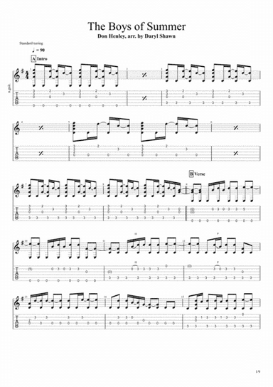 The Boys Of Summer (arr. Daryl Shawn)