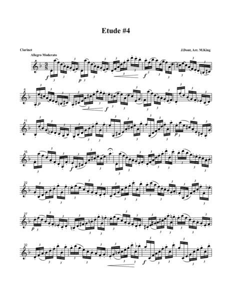 Clarinet Etude #4, Arr. Marten King (arr. Marten King)