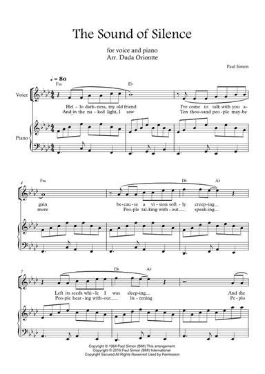 The Sound Of Silence (arr. Duda Oriontte)