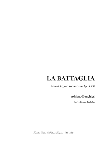 LA BATTAGLIA - From Organo suonarino - Banchieri - Organ two voices (arr. Renato Tagliabue)