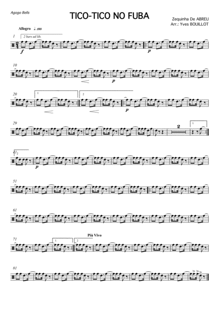 Tico Tico non Fuba (arr. Yves Bouillot)
