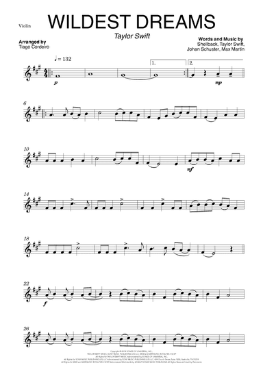 Wildest Dreams (arr. Tiago Cordeiro)
