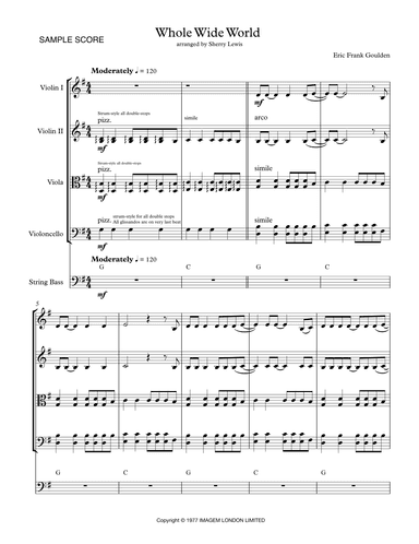 Whole Wide World (arr. Sherry Lewis)
