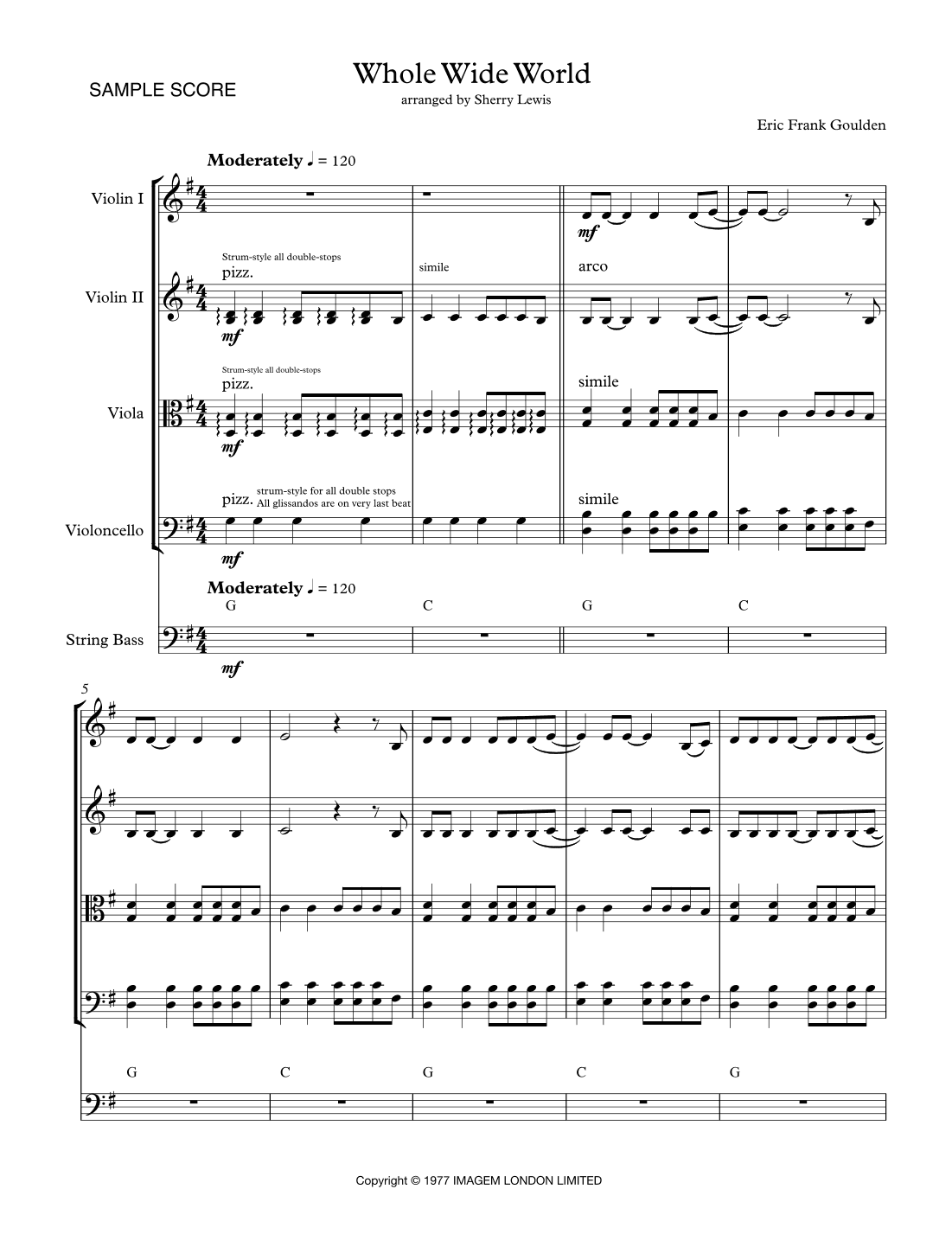 Whole Wide World (arr. Sherry Lewis)