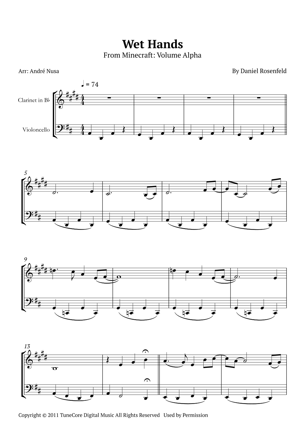 Wet Hands (arr. André Nusa)