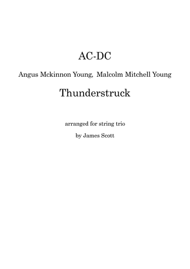 Thunderstruck (arr. James Scott)