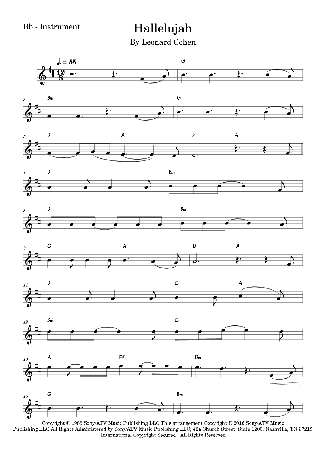 Hallelujah (arr. Fabio Eduardo de Oliveira)