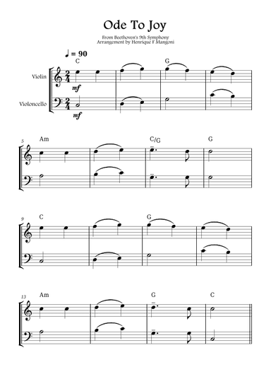 Ode To Joy (arr. Henrique F Mangoni)