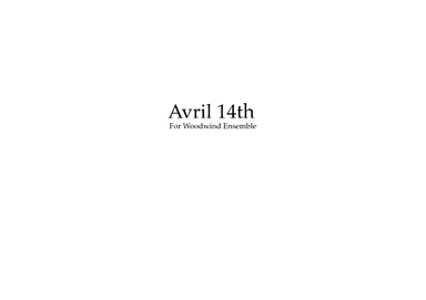 Avril 14th (arr. Aoki Gushiken)