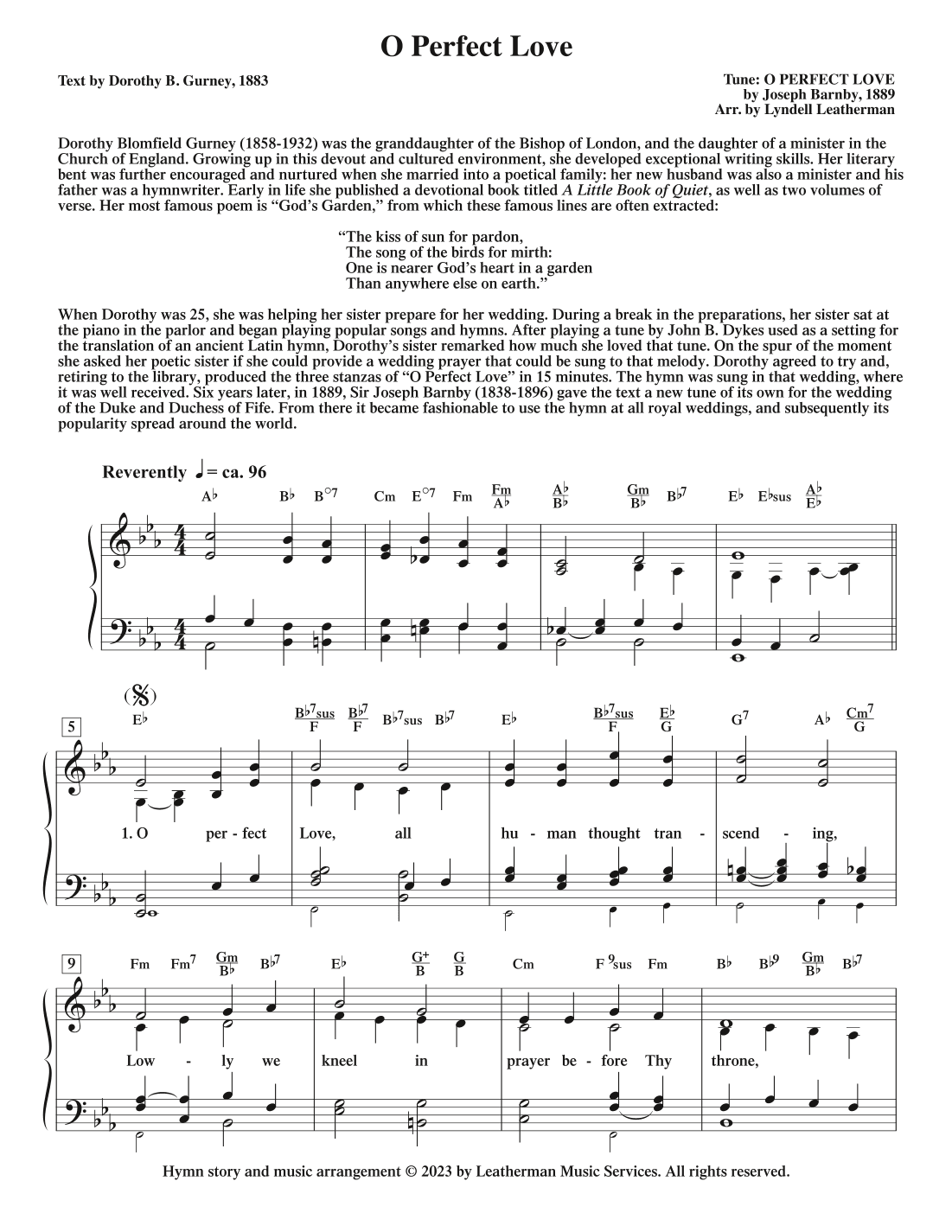 O Perfect Love (arr. Lyndell Leatherman)