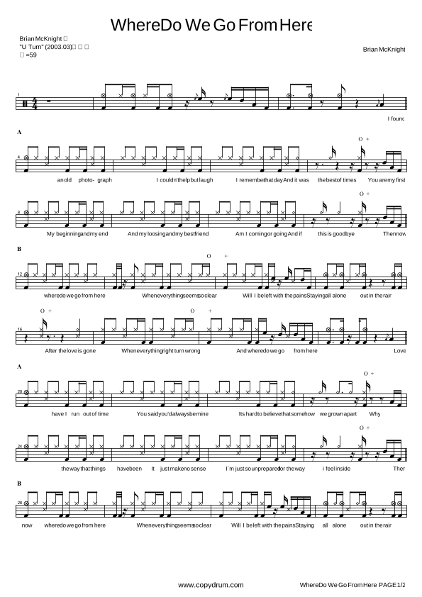 Where Do We Go From Here (arr. COPYDRUM)