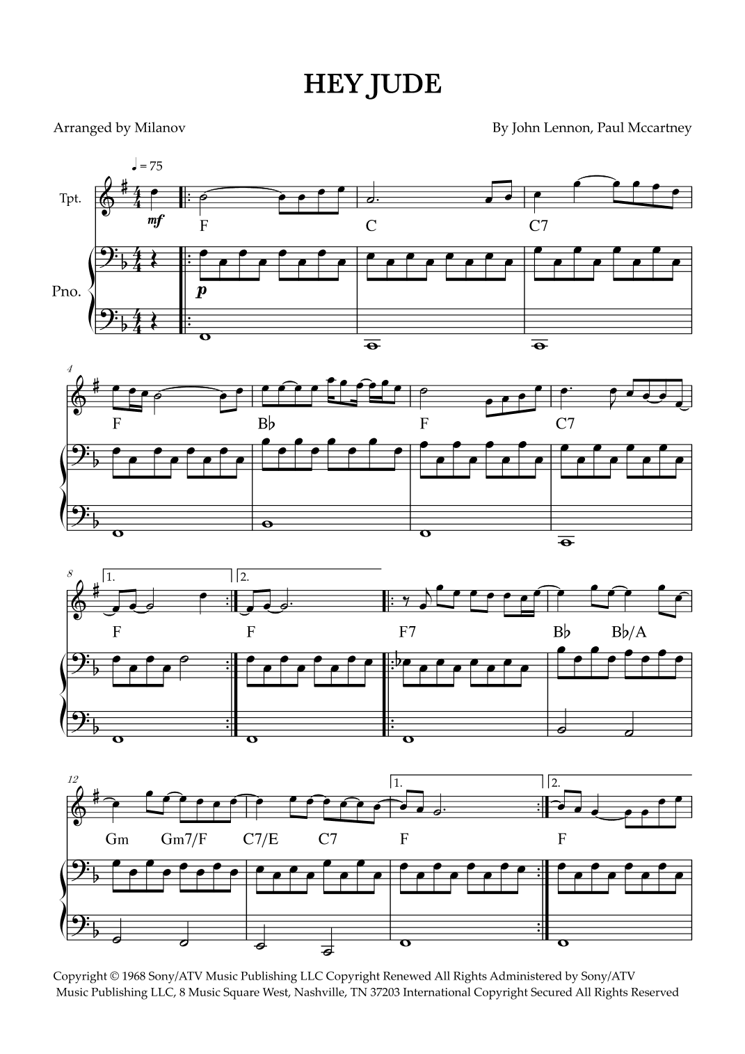 Hey Jude (arr. Milanov)