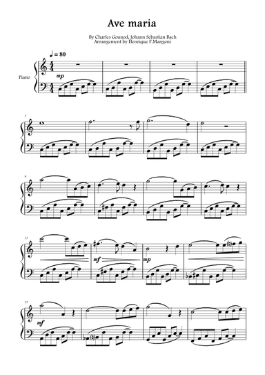 Ave Maria (Gounod/Bach) (arr. Henrique F Mangoni)