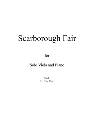Scarborough Fair for Solo Viola and Piano (arr. Tim Curd)