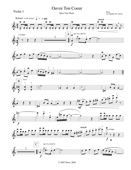 Open Your Heart (Ouvre Ton Coeur) by Bizet (arr. Stephen M. Taylor)
