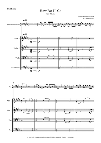 How Far I'll Go (arr. Fabio Britto)