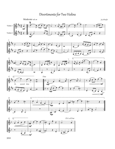 Divertimento for Two Violins