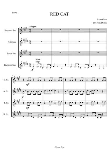 Red Cat for Saxophone Quartet