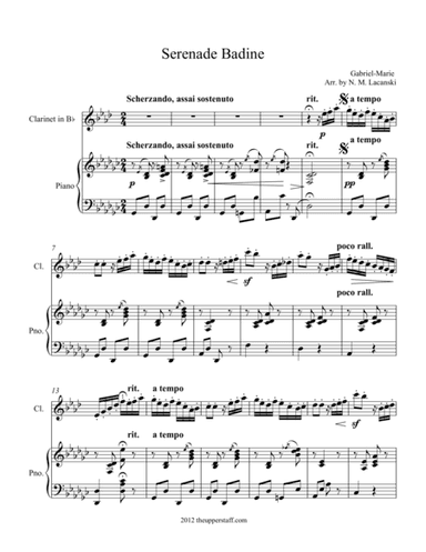 Serenade Badine (arr. Nick Lacanski)