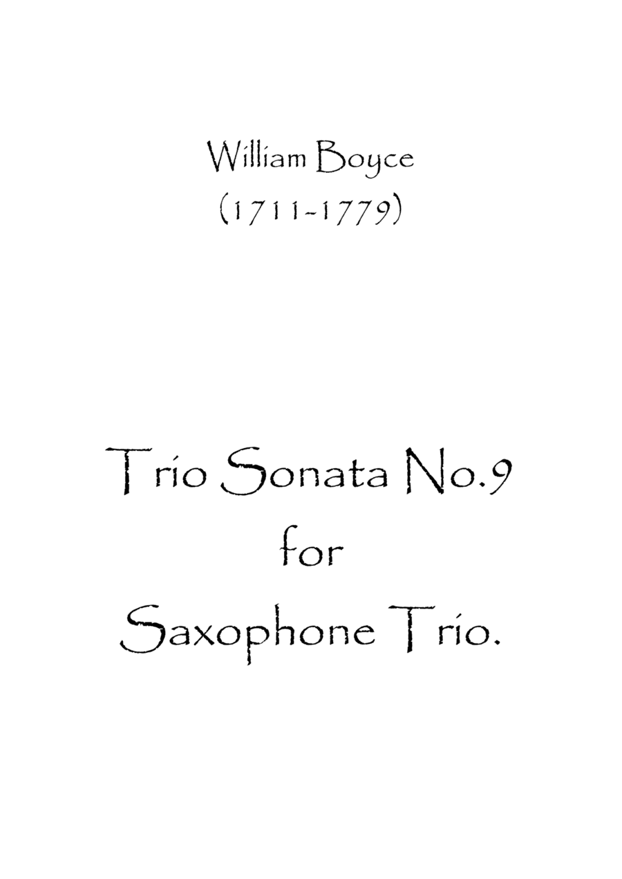 Trio Sonata No.9 (arr. Spence Bundy)