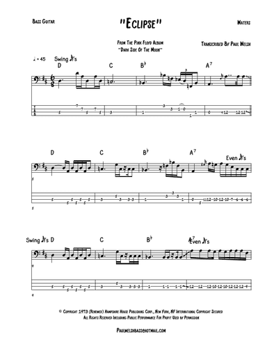 Eclipse (arr. P Welsh)