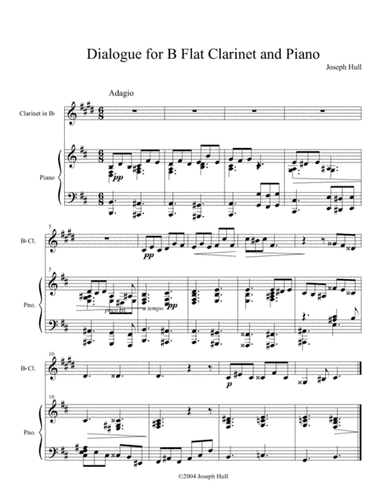 Dialogue for Bb Clarinet and Piano