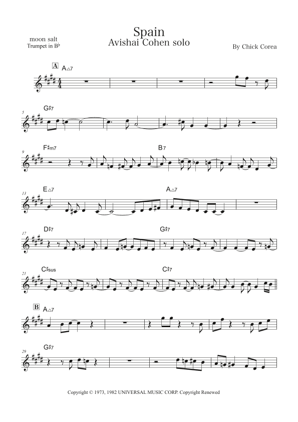 Spain (arr. moon salt)