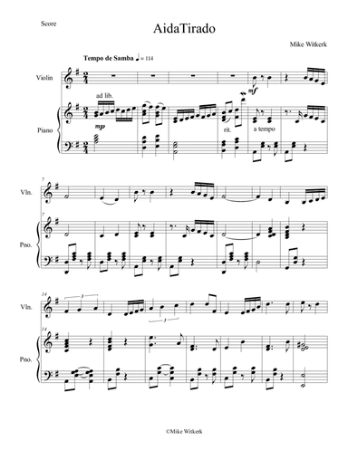 Mike Witkerk - Aida Tirado (Violin and Piano)