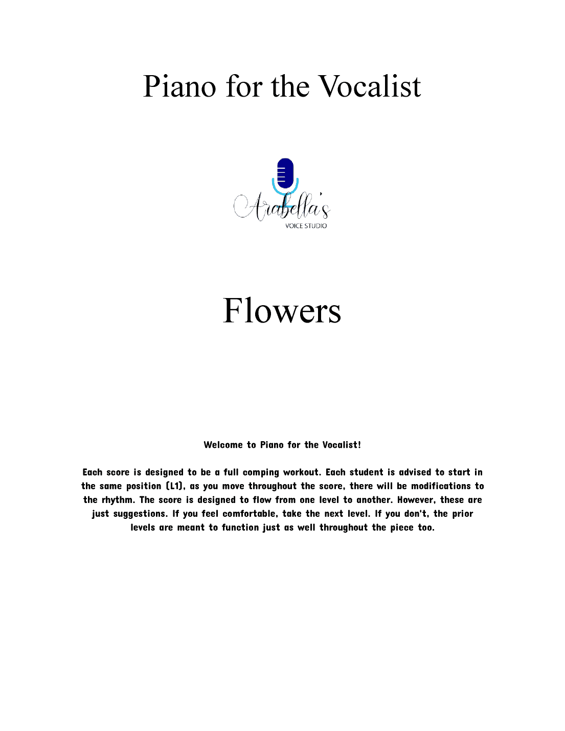 Flowers (arr. Arabella's Voice Studio)