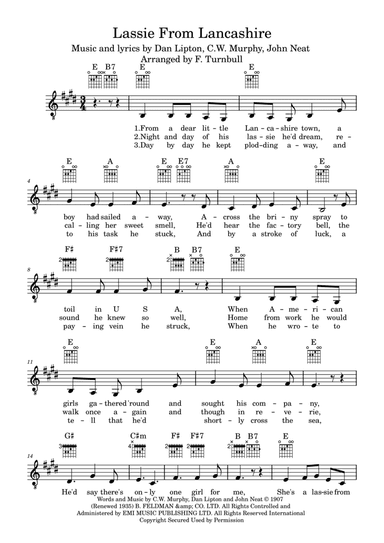 She's A Lassie From Lancashire (arr. F. Turnbull)